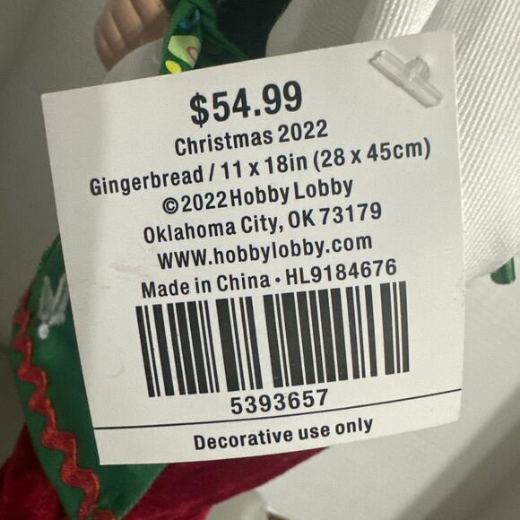 Santa Clause is the official cookie taster! 19” table top holiday decoration NWT - Picture 6 of 6